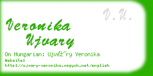 veronika ujvary business card